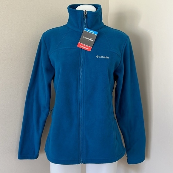 (NWT) Columbia Women’s Falls II Full-Zip Fleece Jacket in Teal, Small - Picture 1 of 17
